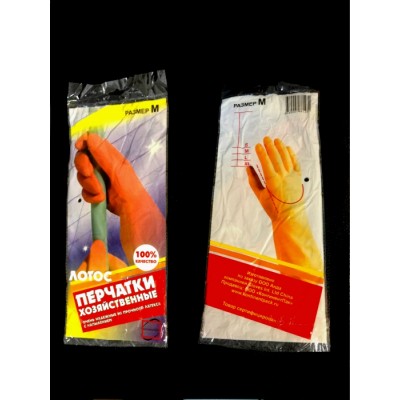 Перчатки резиновые Лотос (р-р S,M,L)