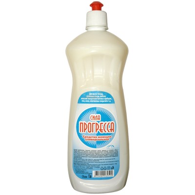 Средство моющее "Сила прогресса" универсальное, 1 л, (для мытья посуды, кухонных столов, мебели, стен, пола)
